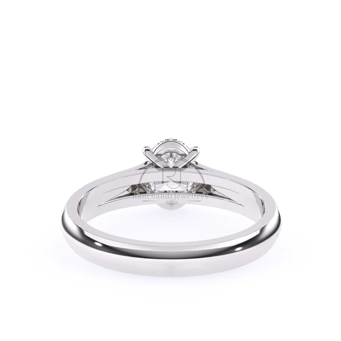 Oval Cut 1.00 CT Lab Grown Solitaire Ring