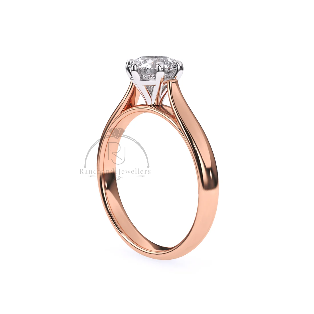 1.040 CT Round Lab Grown Solitaire Ring