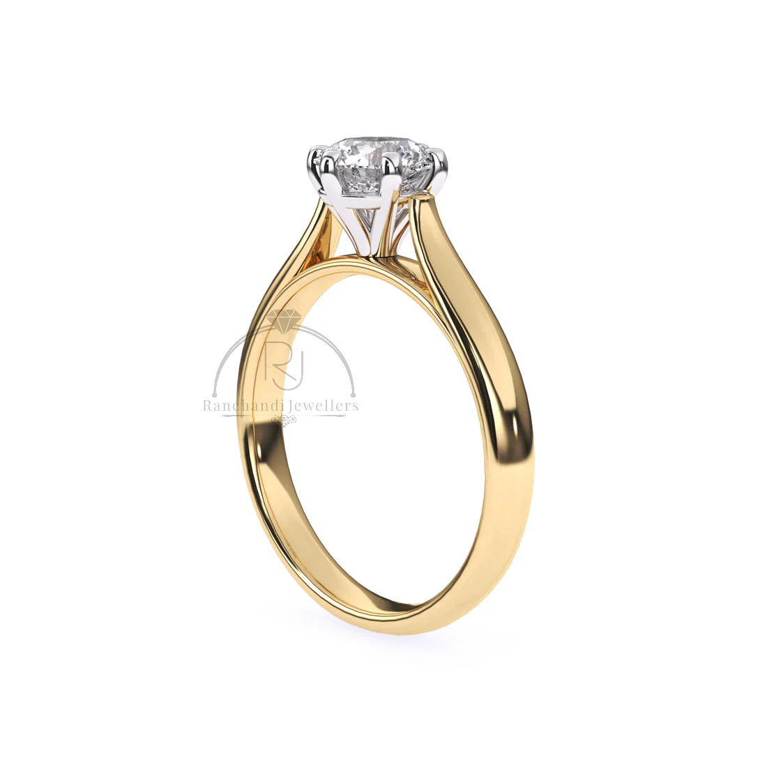 1.040 CT Round Lab Grown Solitaire Ring