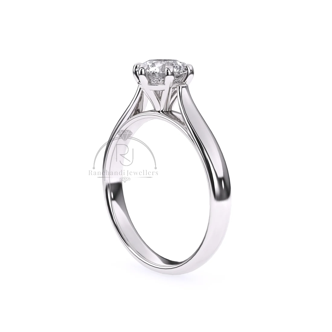 1.040 CT Round Lab Grown Solitaire Ring