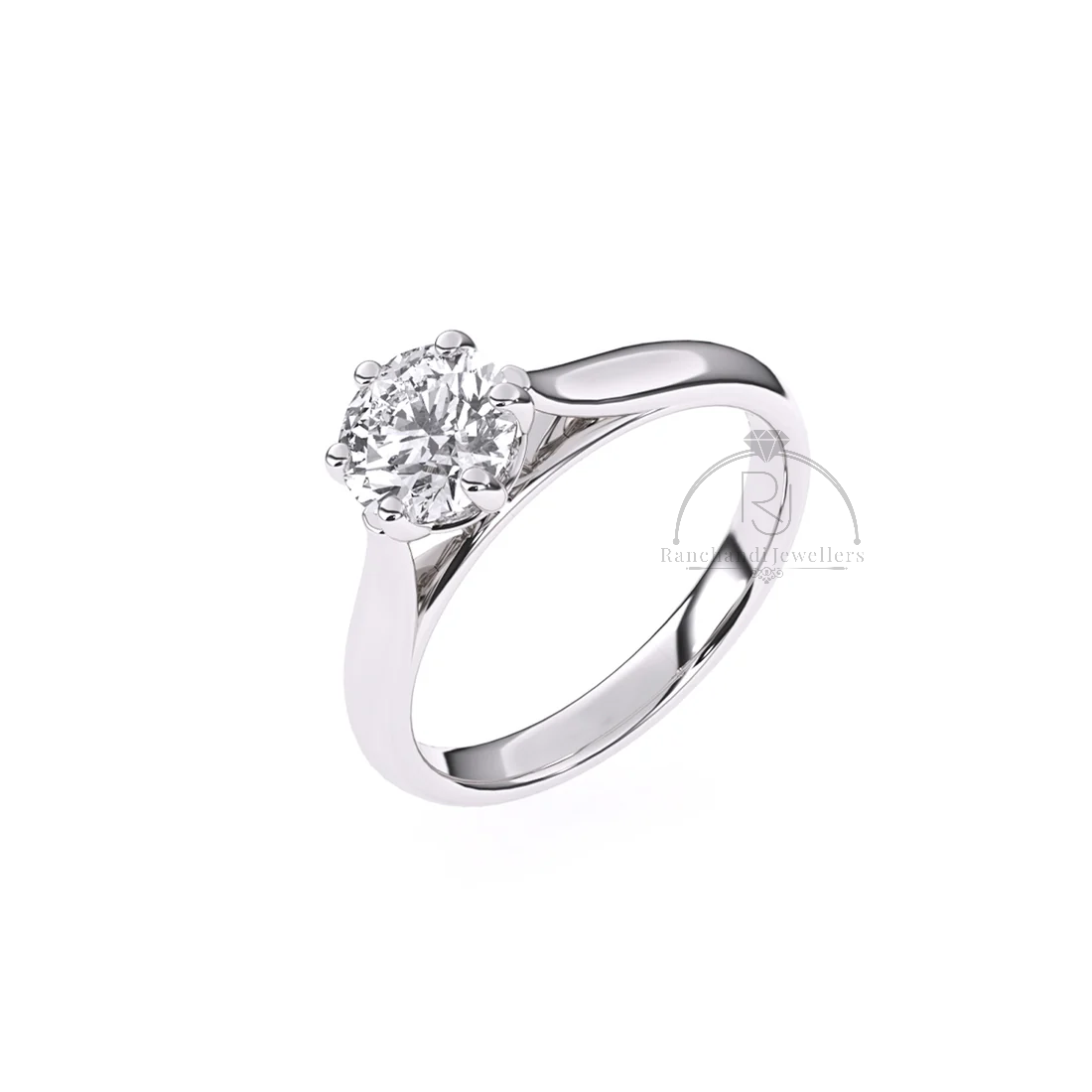 1.040 CT Round Lab Grown Solitaire Ring