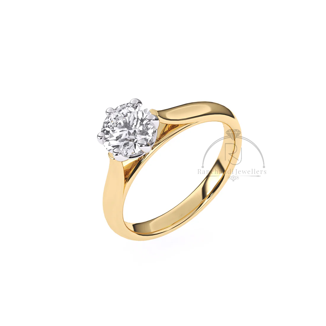 1.040 CT Round Lab Grown Solitaire Ring