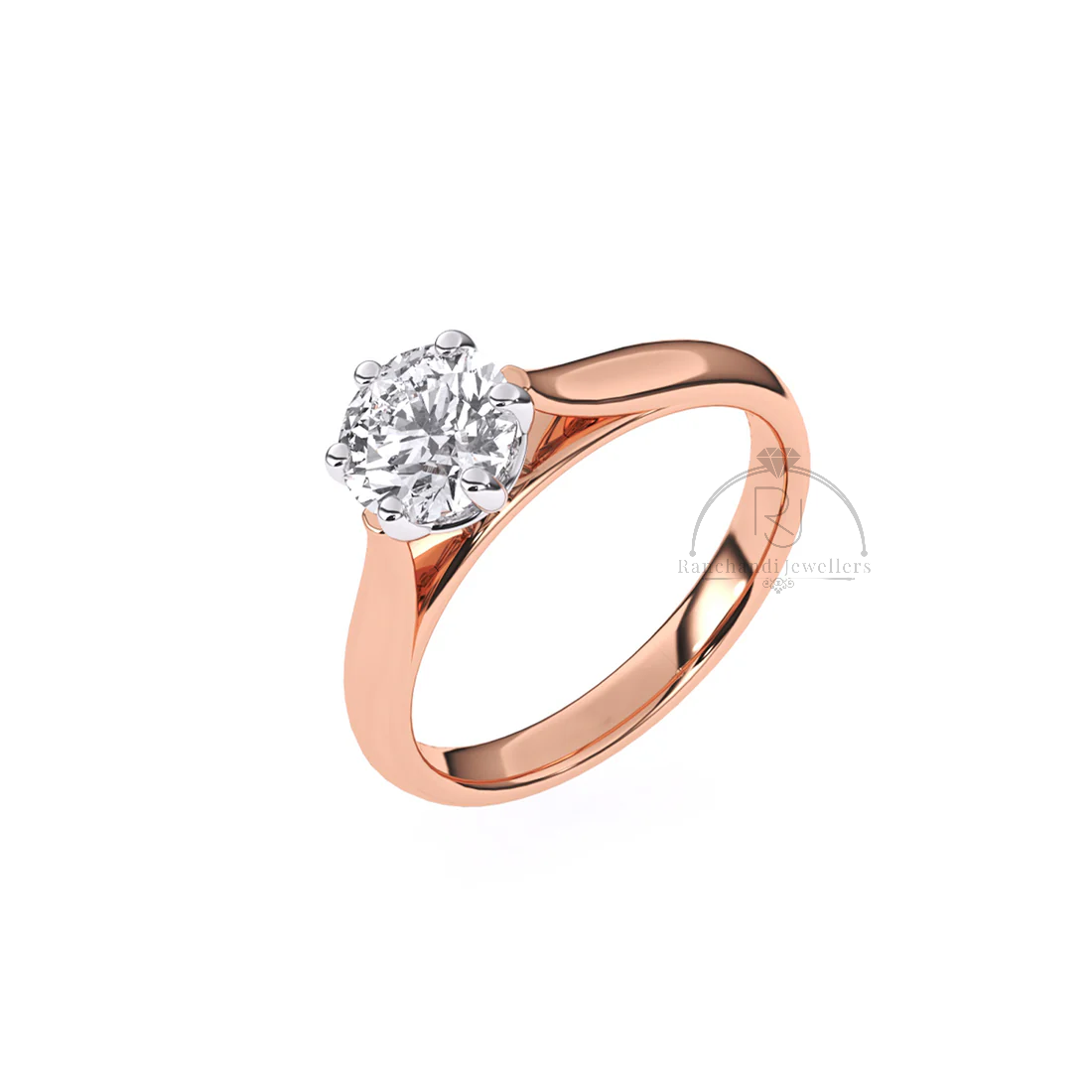 1.040 CT Round Lab Grown Solitaire Ring