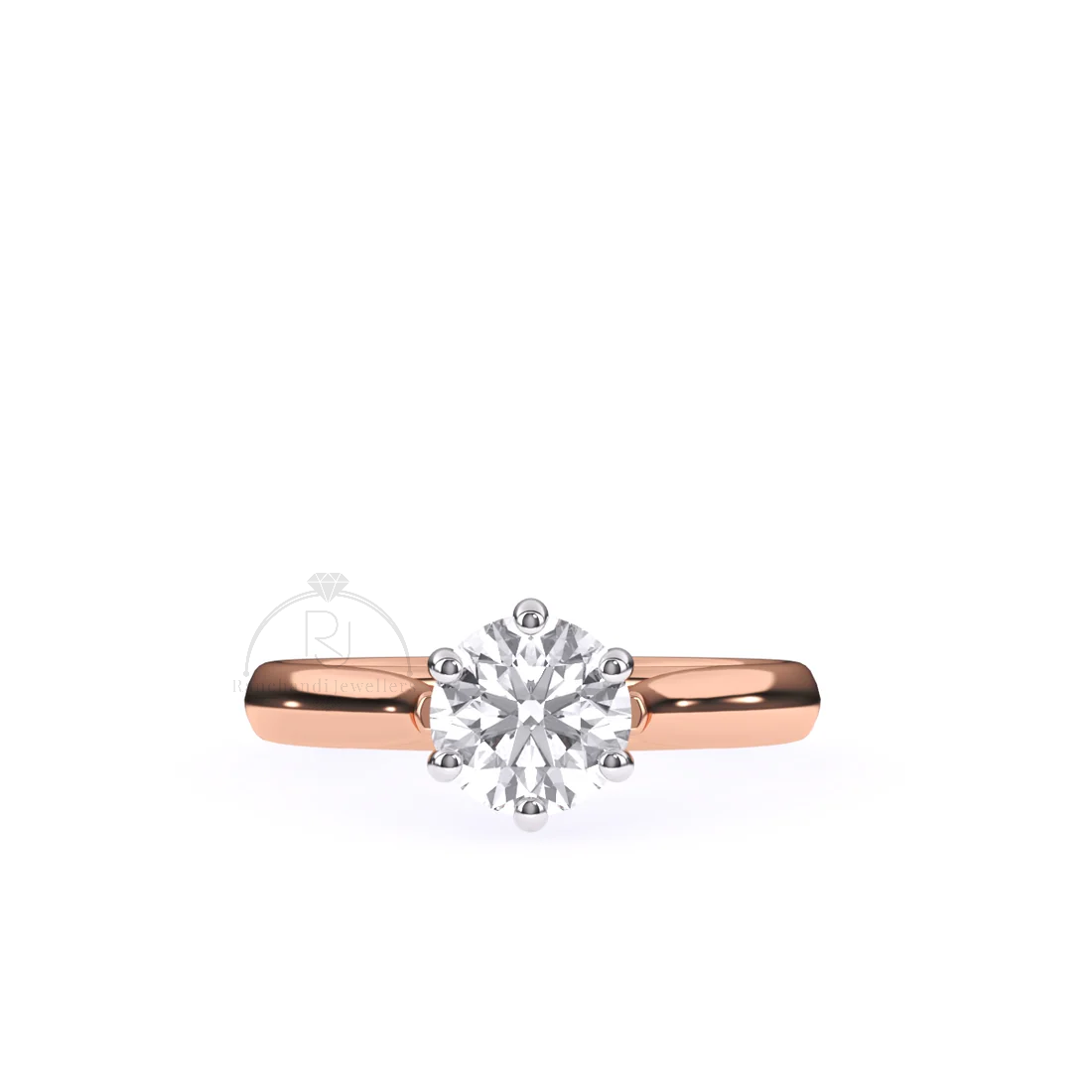 1.040 CT Round Lab Grown Solitaire Ring