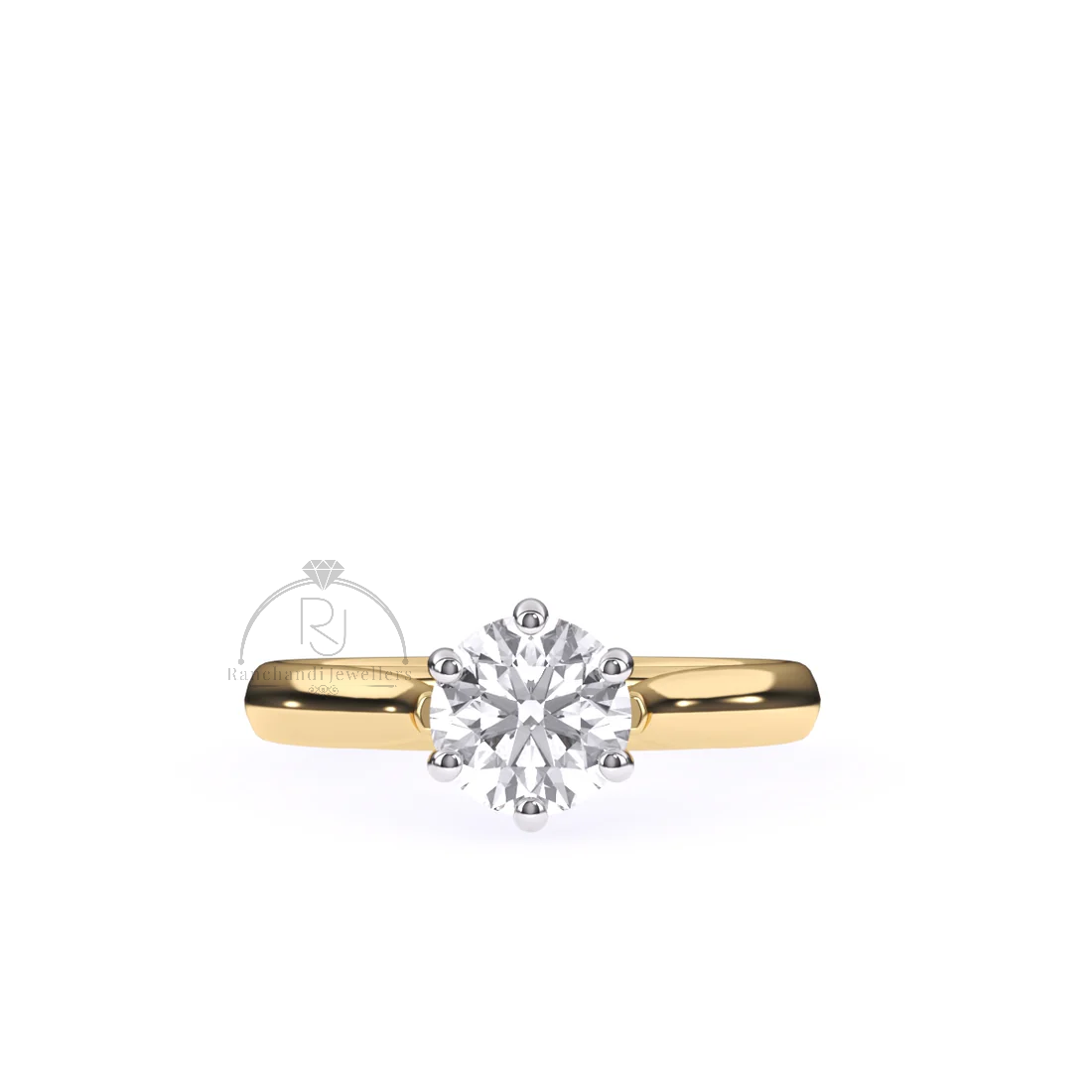 1.040 CT Round Lab Grown Solitaire Ring