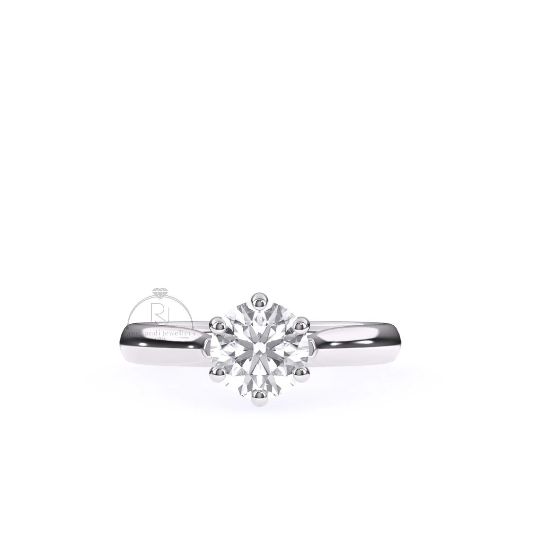 1.040 CT Round Lab Grown Solitaire Ring