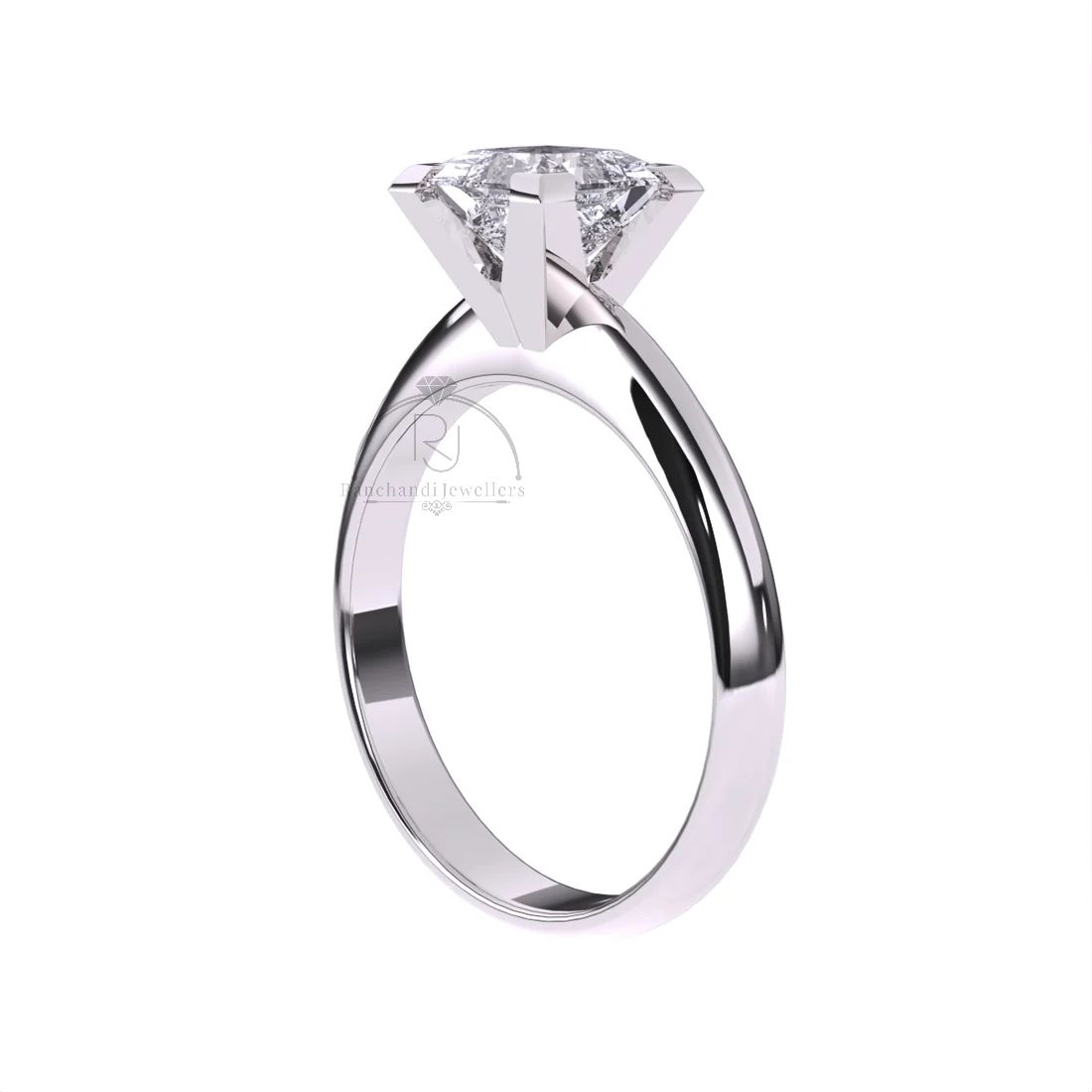 Princess 1.35 CT Lab Grown Solitaire Ring