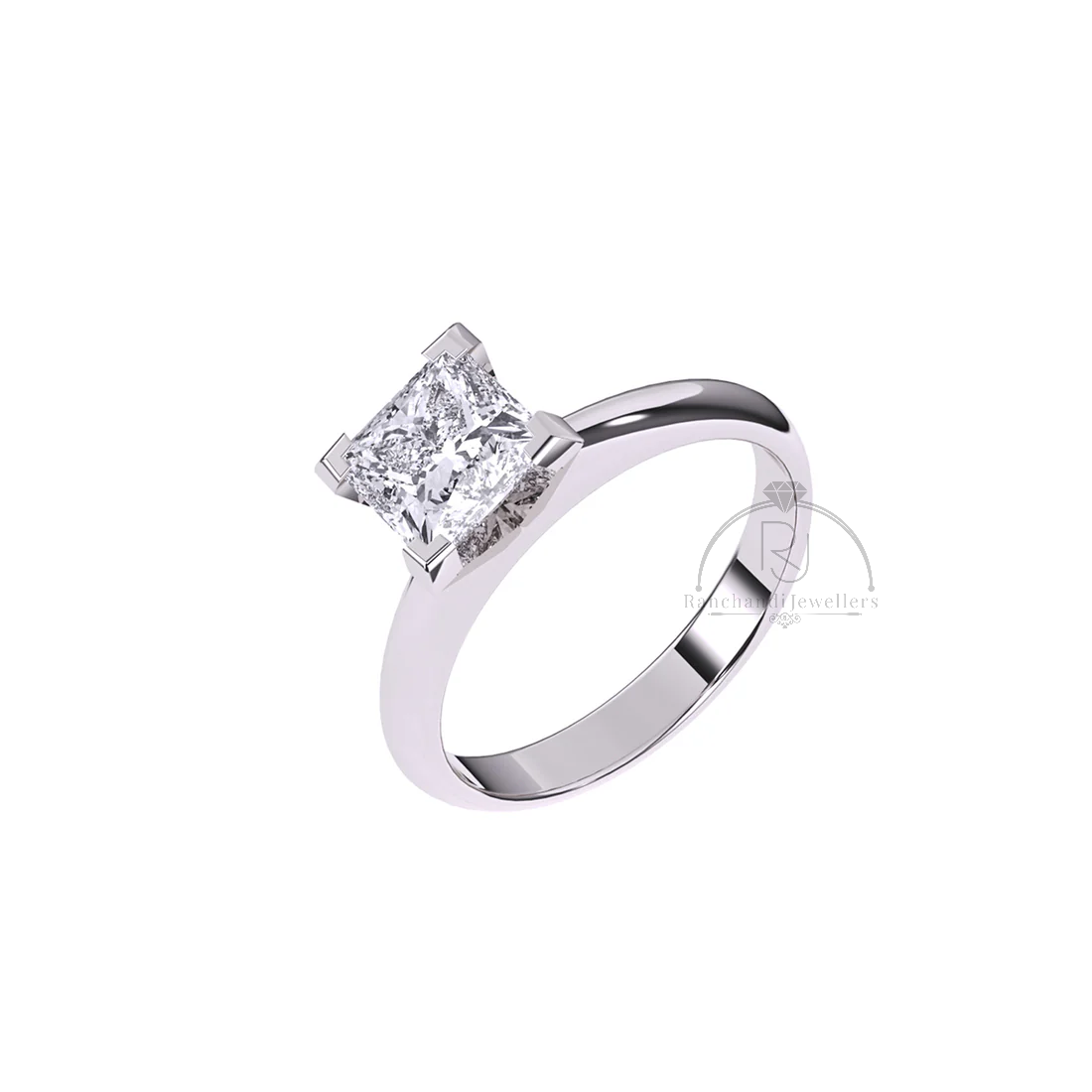 Princess 1.35 CT Lab Grown Solitaire Ring