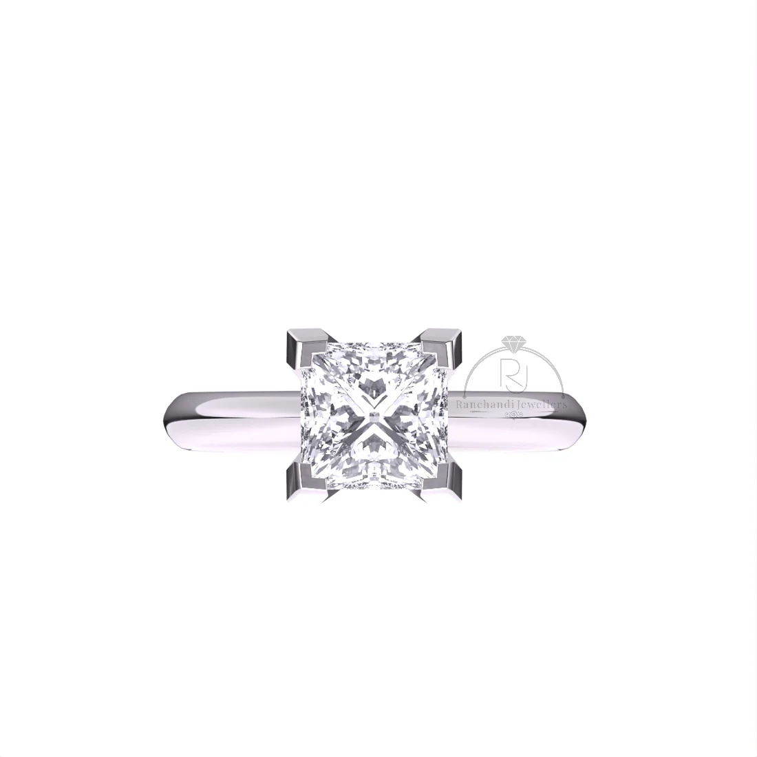 Princess 1.35 CT Lab Grown Solitaire Ring