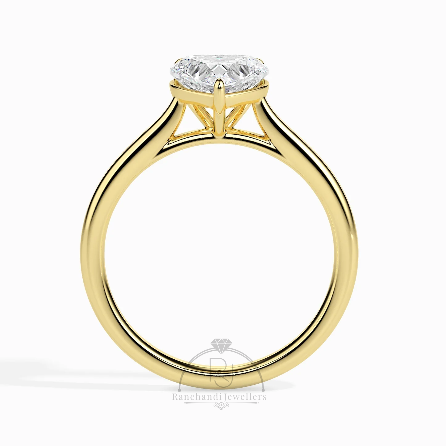 Heart Cut 0.50 CT Lab Grown Solitaire Ring