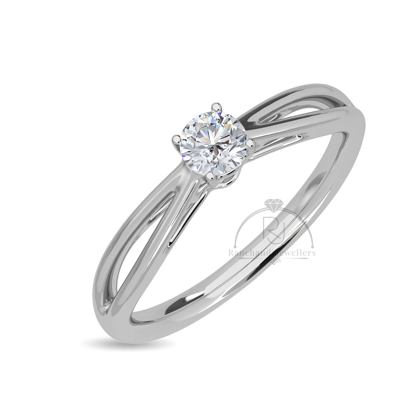 0.20 CT Lab Grown Solitaire Ring